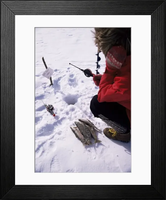 Framed Print : Ice fishing Framed Print : Ice fishing
