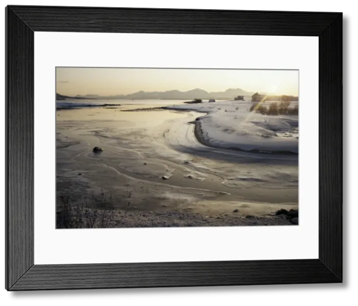 Framed Print : Rivers and fjords begin to freeze in November Framed Print : Rivers and fjords begin to freeze in November