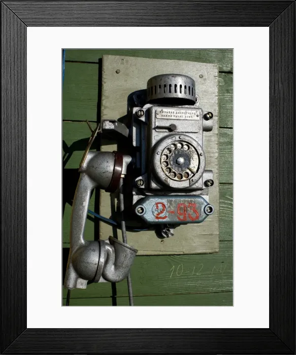 Framed Print : Telephone, Barentsburg Framed Print : Telephone, Barentsburg