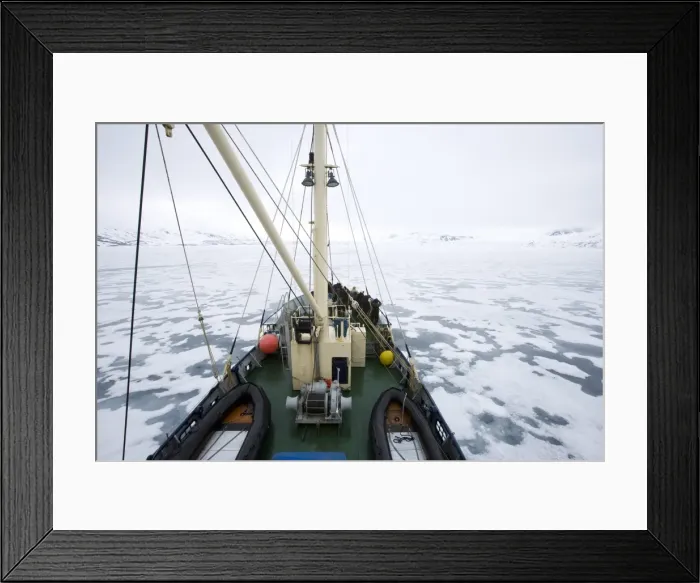 Framed Print : Ship crossing pack ice Framed Print : Ship crossing pack ice
