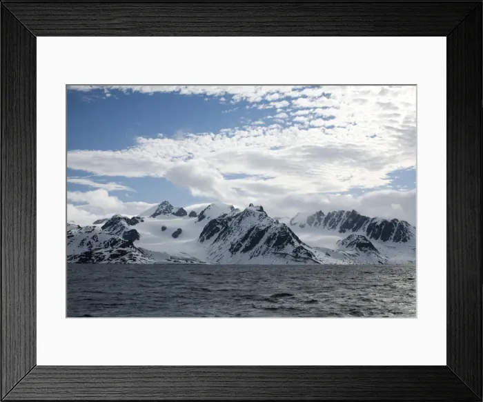 Framed Print : Glacier and coastline Spitsbergen Framed Print : Glacier and coastline Spitsbergen