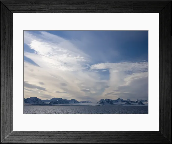 Framed Print : Coastline and glacier Framed Print : Coastline and glacier