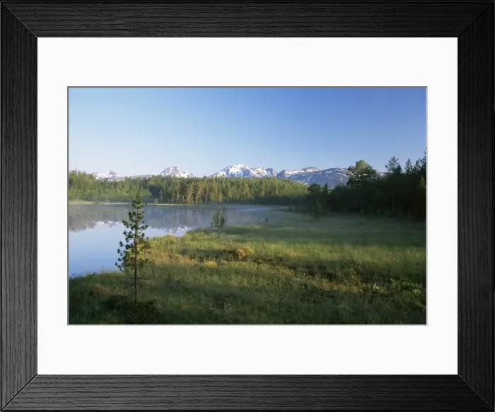 Framed Print : Lake and Blatinden in the early morning Framed Print : Lake and Blatinden in the early morning