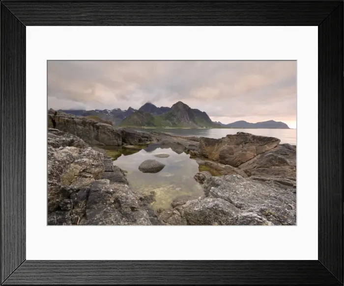 Framed Print : Dusk over Flakstad Framed Print : Dusk over Flakstad