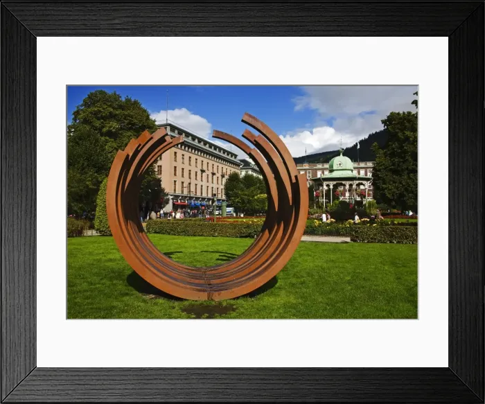 Framed Print : Sculpture outside the West Norway Museum of Decorative Art Framed Print : Sculpture outside the West Norway Museum of Decorative Art