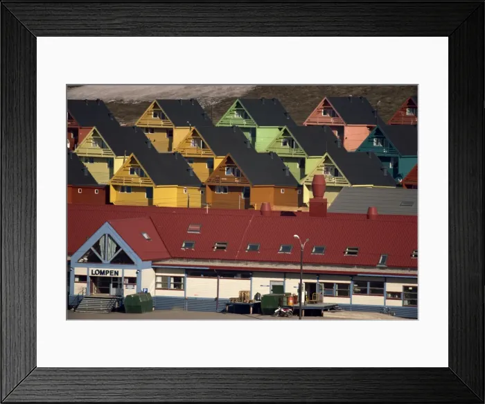 Framed Print : Buildings and painted houses at Spitsbergen Framed Print : Buildings and painted houses at Spitsbergen