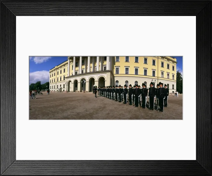 Framed Print : Line of guards in front of the Palace Framed Print : Line of guards in front of the Palace