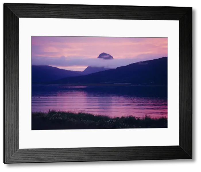 Framed Print : Midnight sun at Nesna Framed Print : Midnight sun at Nesna