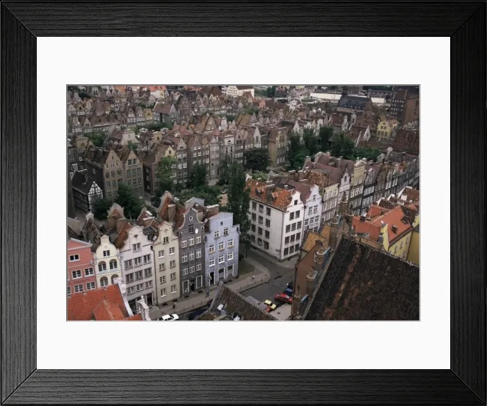 Framed Print : Gables and painted facades of Hanseatic Gdansk Framed Print : Gables and painted facades of Hanseatic Gdansk