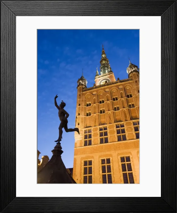 Framed Print : The Old Town Hall illuminated at dusk Framed Print : The Old Town Hall illuminated at dusk
