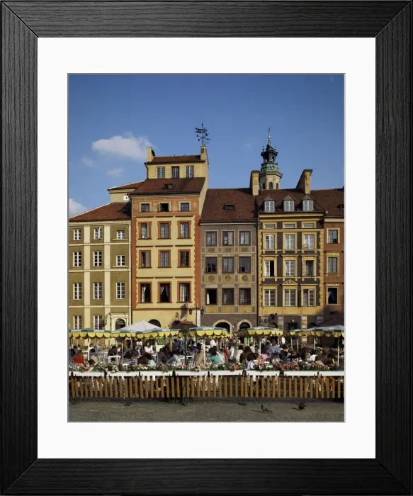 Framed Print : Starezawasto (Old Town) with cafes