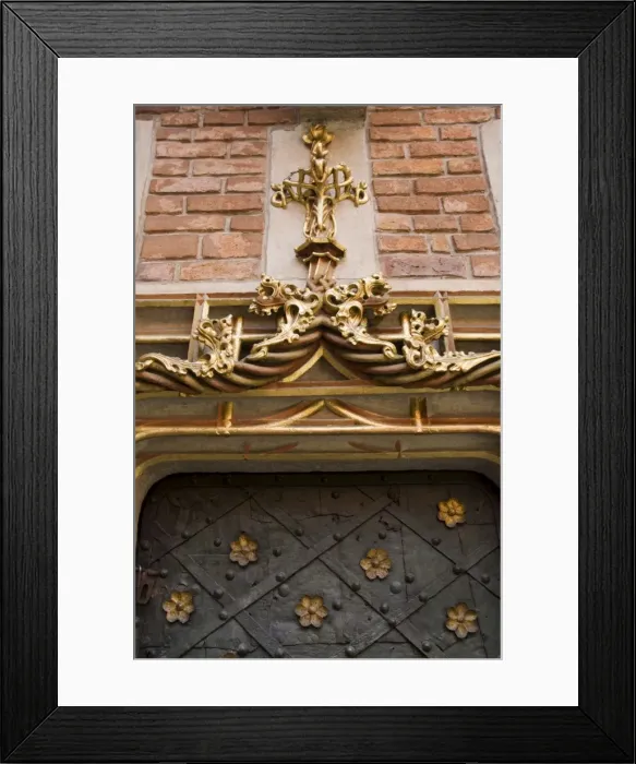 Framed Print : Over the door to the entrance to the library of Framed Print : Over the door to the entrance to the library of