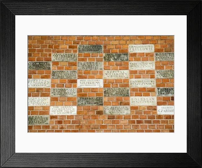Framed Print : Names in the wall on way up to the Royal Castle area Framed Print : Names in the wall on way up to the Royal Castle area