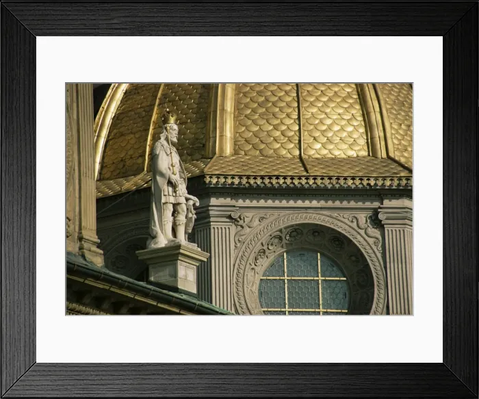 Framed Print : Statue and golden dome Framed Print : Statue and golden dome