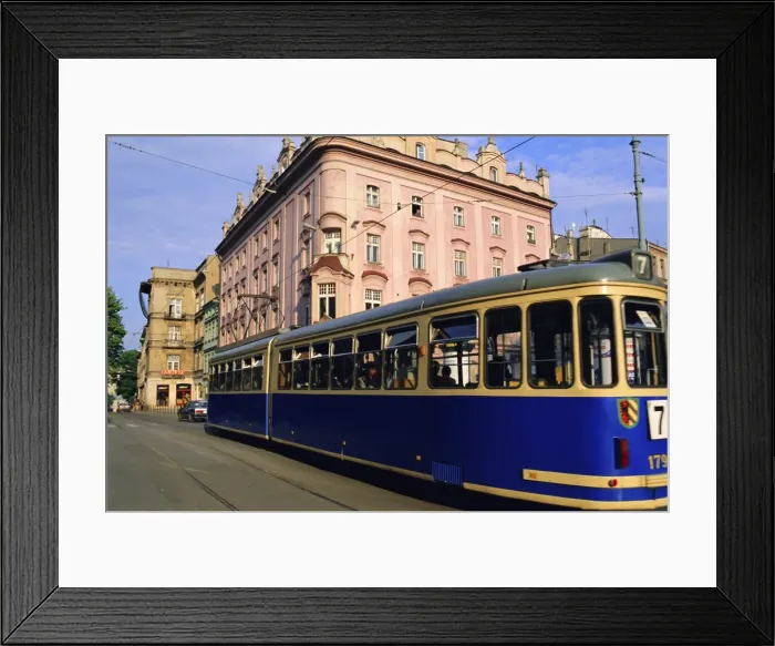 Framed Print : Tram in the old town Framed Print : Tram in the old town