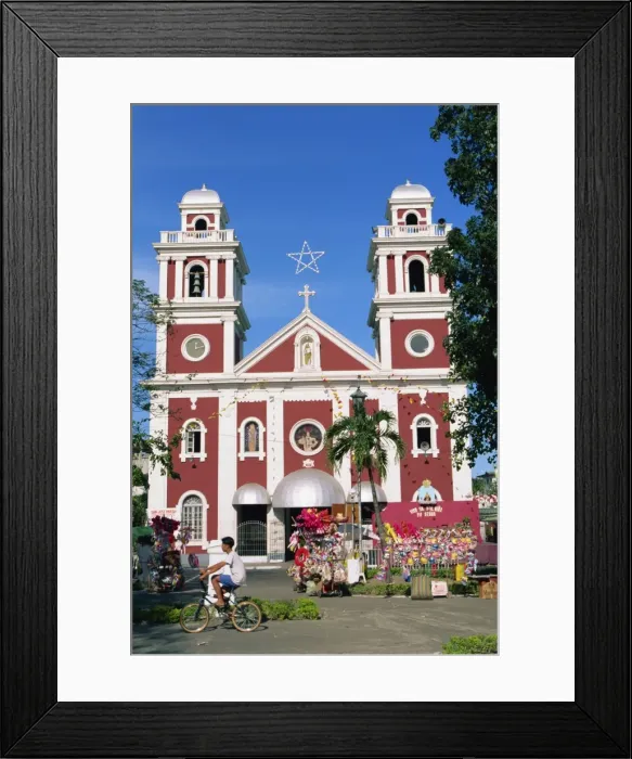 Framed Print : Boy on bicycle and stall selling toys and masks outside Framed Print : Boy on bicycle and stall selling toys and masks outside