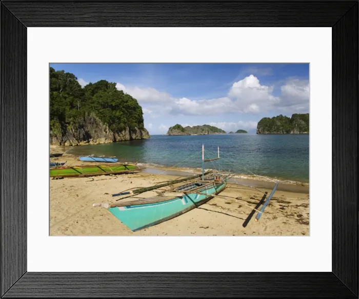 Framed Print : Colourful fishing boat on Gota Beach Framed Print : Colourful fishing boat on Gota Beach