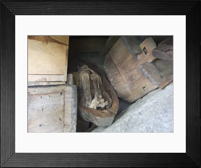 Framed Print : Cave mummies with unique mummification process including Framed Print : Cave mummies with unique mummification process including