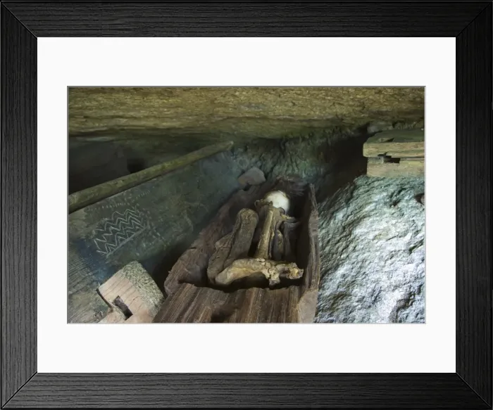 Framed Print : Cave mummies with unique mummification process including Framed Print : Cave mummies with unique mummification process including