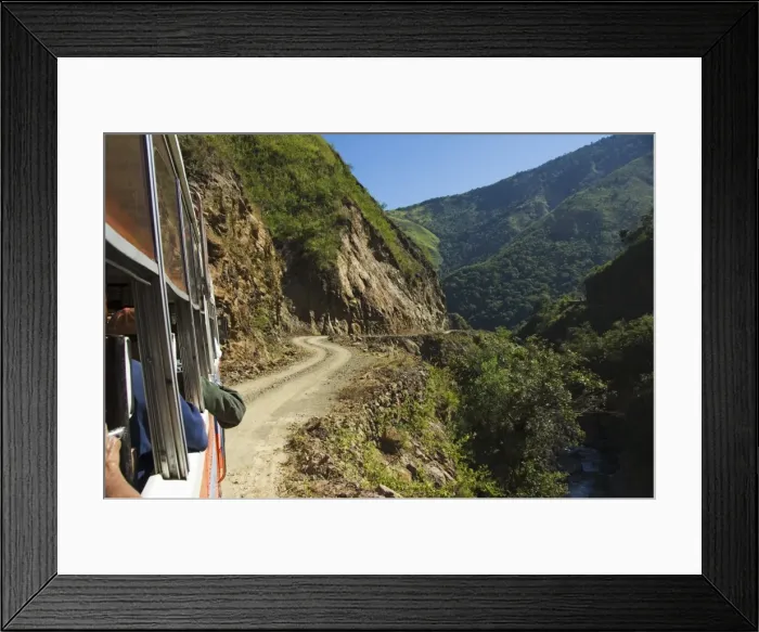 Framed Print : Passengers on bus journey into Mountains of Kalinga Framed Print : Passengers on bus journey into Mountains of Kalinga