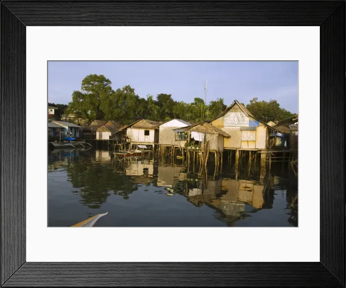 Framed Print : Waterfront stilt houses Framed Print : Waterfront stilt houses