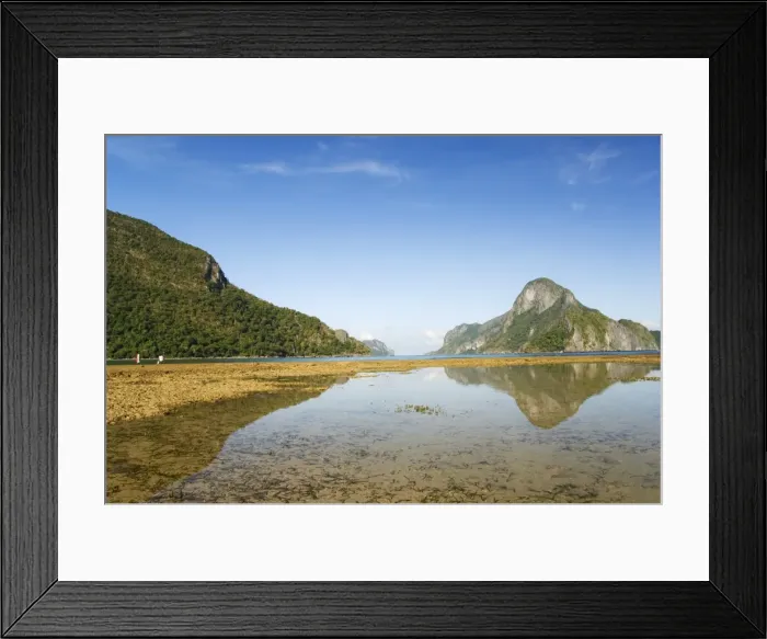 Framed Print : Reflection in water at low tide Framed Print : Reflection in water at low tide