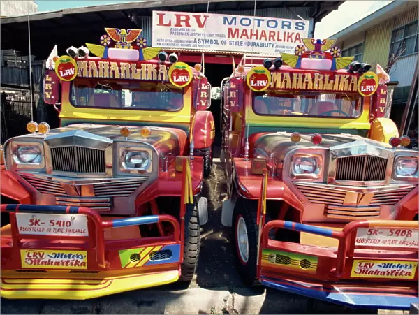 Pair of customised Jeepney trucks
