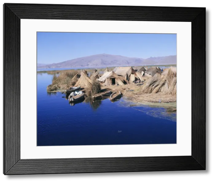 Framed Print : Uros Indian dwellings Framed Print : Uros Indian dwellings