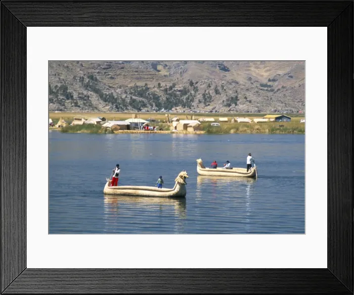 Framed Print : Traditional Uros (Urus) reed boats Framed Print : Traditional Uros (Urus) reed boats