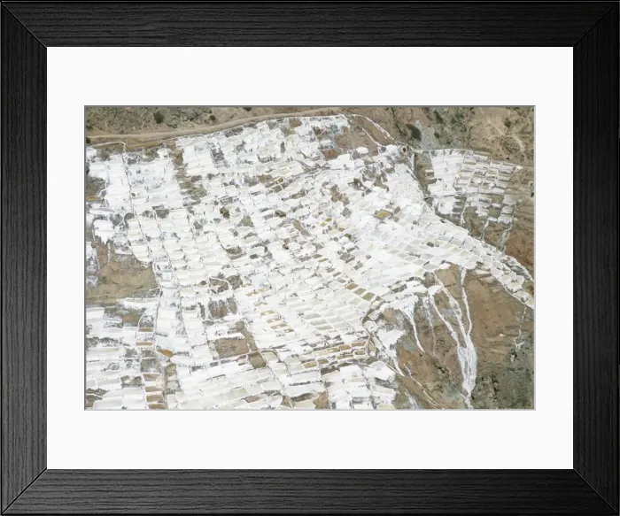 Framed Print : Inca salt pans below salt spring Framed Print : Inca salt pans below salt spring
