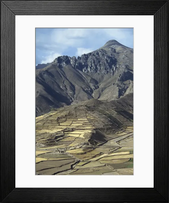 Framed Print : Landscape including Inca terraces in the Colca Canyon Framed Print : Landscape including Inca terraces in the Colca Canyon