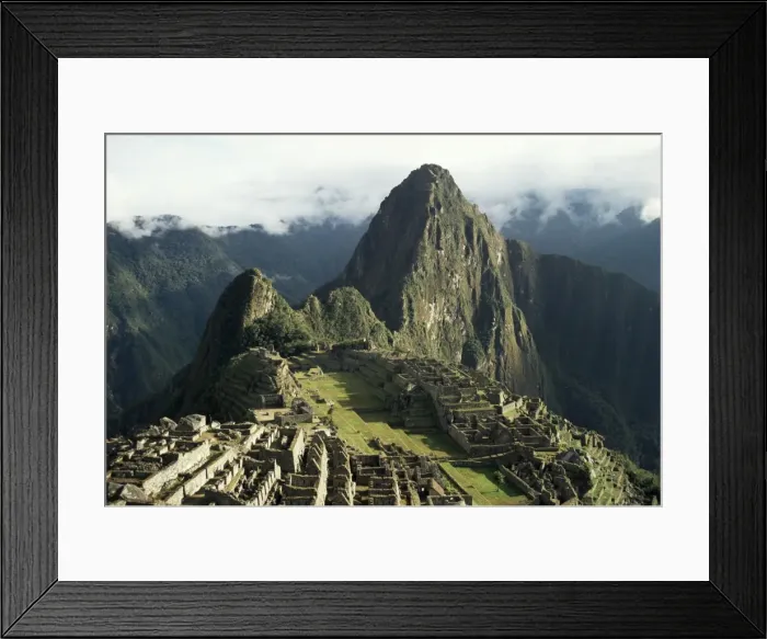 Framed Print : Lost city of the Incas at dawn Framed Print : Lost city of the Incas at dawn