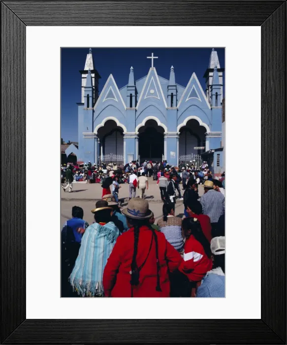 Framed Print : Locals gathering ata church Framed Print : Locals gathering ata church