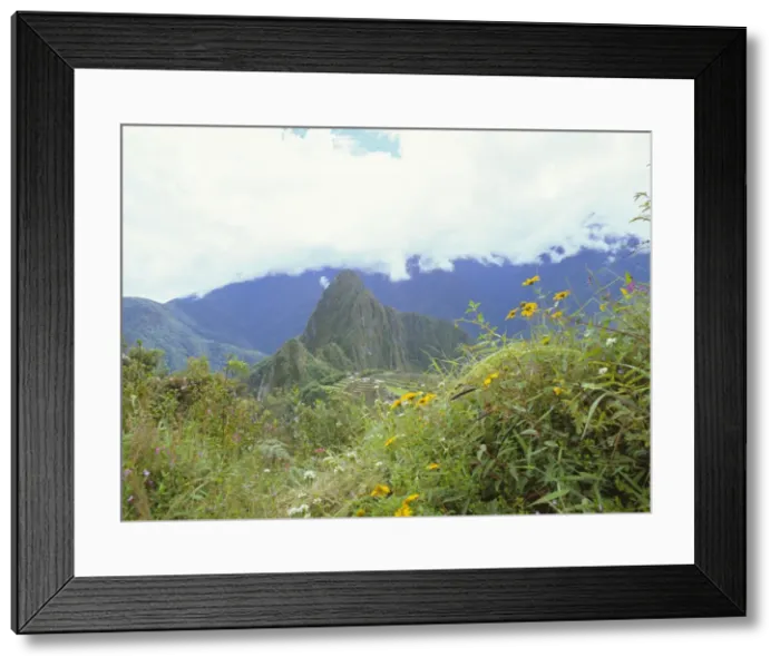 Framed Print : View of Inca ruins in distance Framed Print : View of Inca ruins in distance