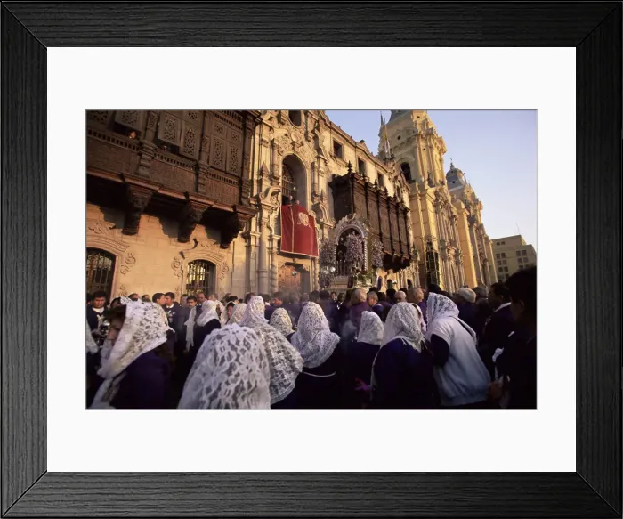 Framed Print : Crowds celebrating Christian festival of Easter Sunday Framed Print : Crowds celebrating Christian festival of Easter Sunday