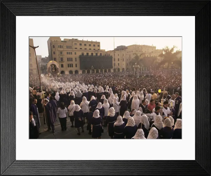 Framed Print : Crowds of people at Christian festival of Easter Sunday Framed Print : Crowds of people at Christian festival of Easter Sunday