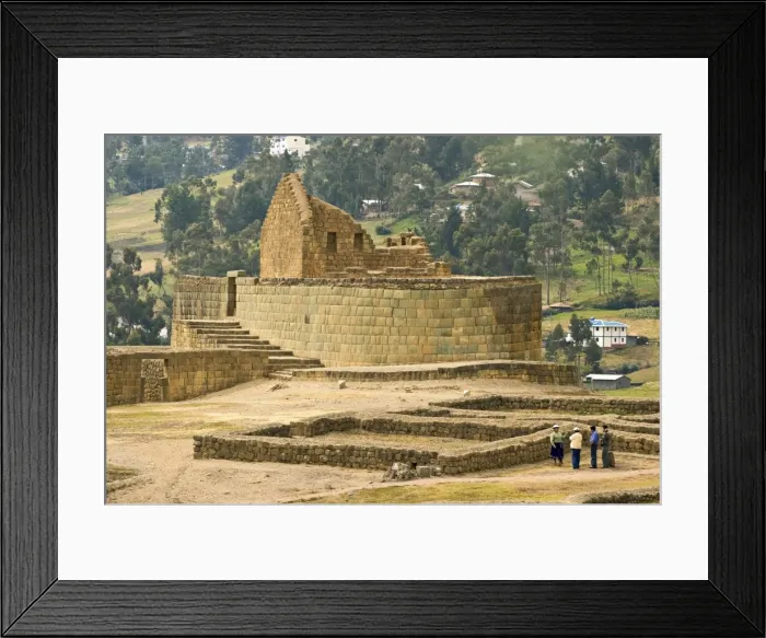 Framed Print : Ceremonial Plaza and the unique elliptical structure Framed Print : Ceremonial Plaza and the unique elliptical structure