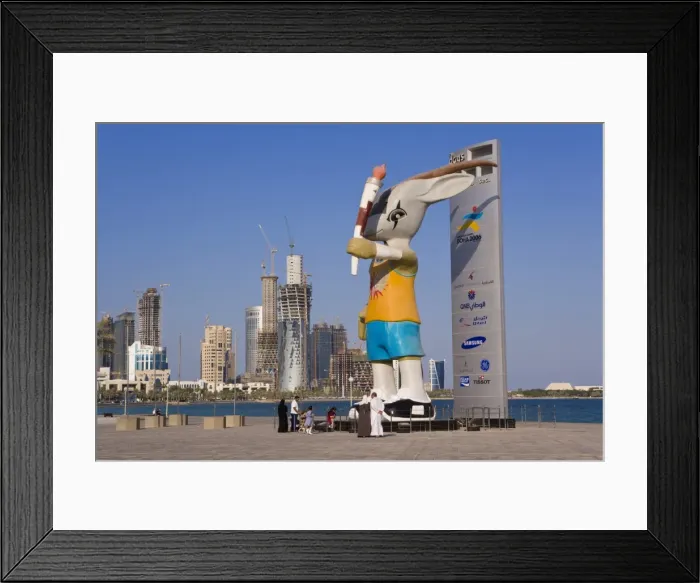Framed Print : Ory the Oryx on the Doha Corniche Framed Print : Ory the Oryx on the Doha Corniche