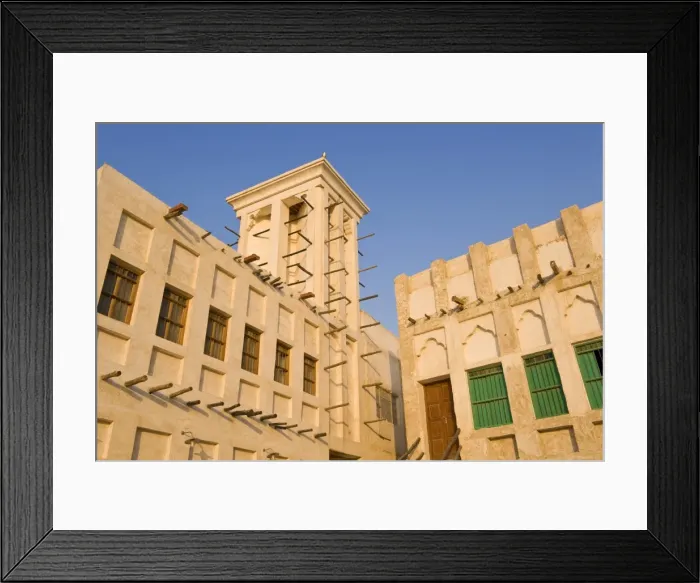 Framed Print : The restored Souq Waqif with mud rendered shops Framed Print : The restored Souq Waqif with mud rendered shops