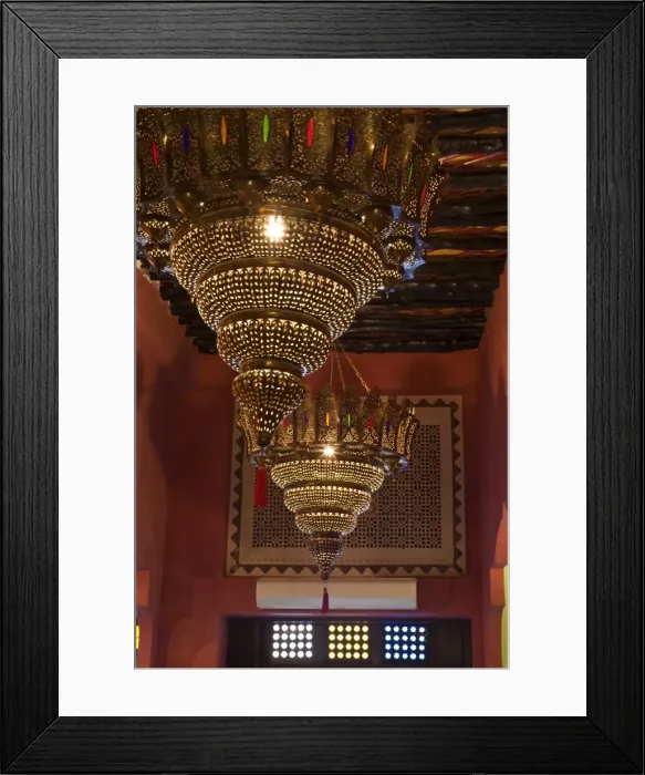 Framed Print : Detail of a traditional Arabian light in the restored Souq Waqif Framed Print : Detail of a traditional Arabian light in the restored Souq Waqif