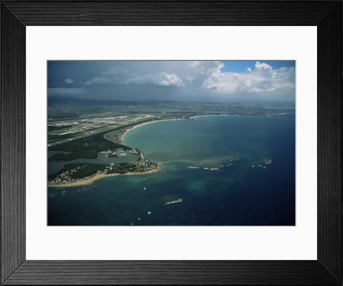 Framed Print : Aerial of the island of Puerto Rico Framed Print : Aerial of the island of Puerto Rico