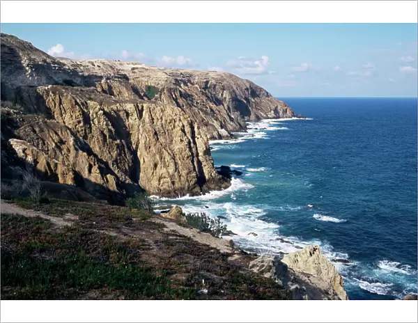 Cliffs of the north central coast of Porto Santo island