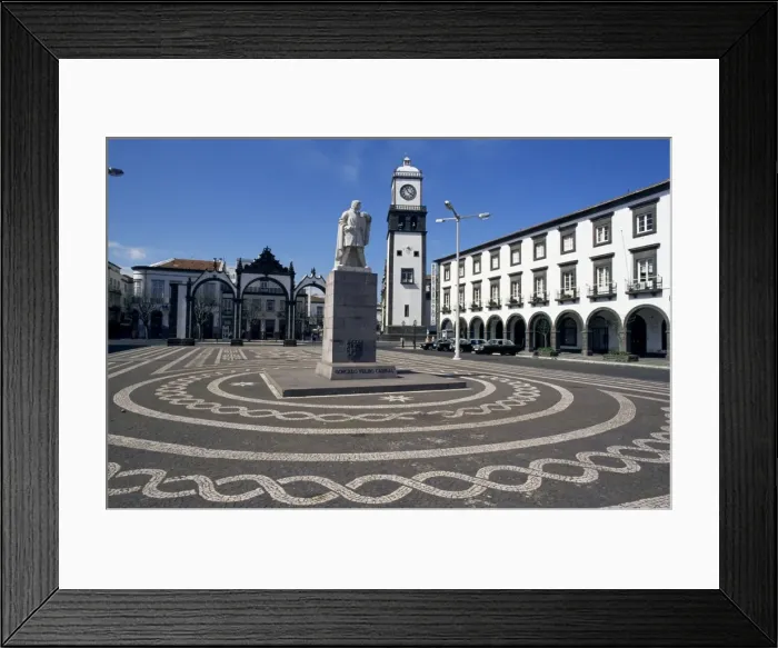 Framed Print : Main square with Cabral statue Framed Print : Main square with Cabral statue