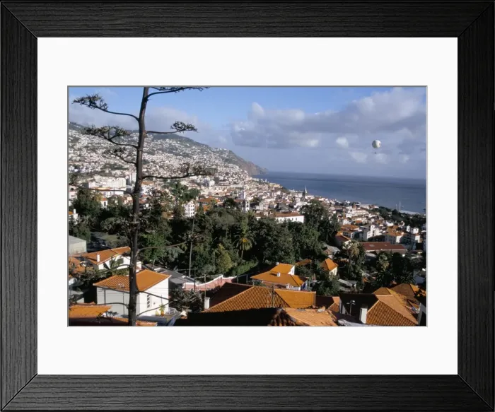 Framed Print : View over city from Fortaleza do Pico (fort) Framed Print : View over city from Fortaleza do Pico (fort)