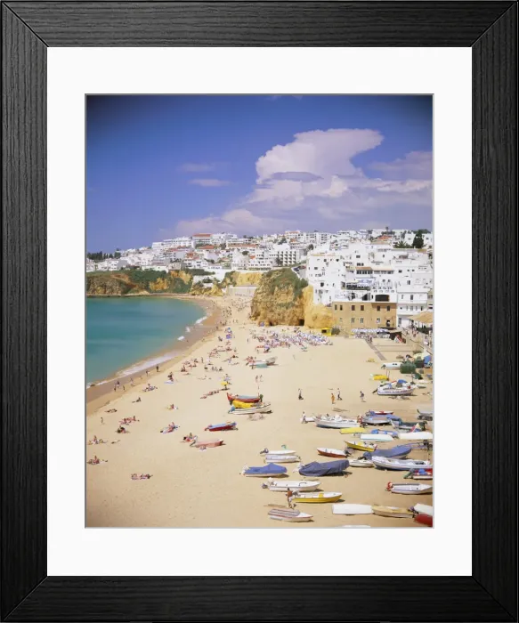 Framed Print : Beach and town Framed Print : Beach and town