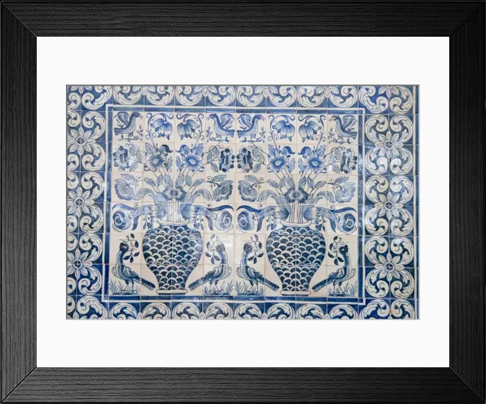 Framed Print : Medieval tilework Evora University Framed Print : Medieval tilework Evora University