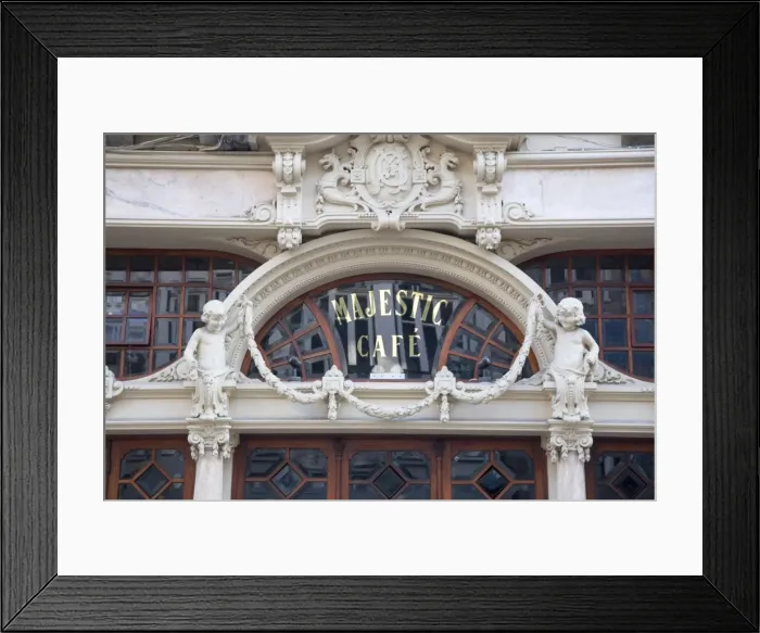 Framed Print : Entrance of the Belle Epoque (Art Nouveau) Cafe Majestic Framed Print : Entrance of the Belle Epoque (Art Nouveau) Cafe Majestic