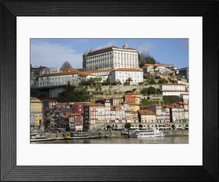 Framed Print : Cais de Ribeira waterfront Framed Print : Cais de Ribeira waterfront