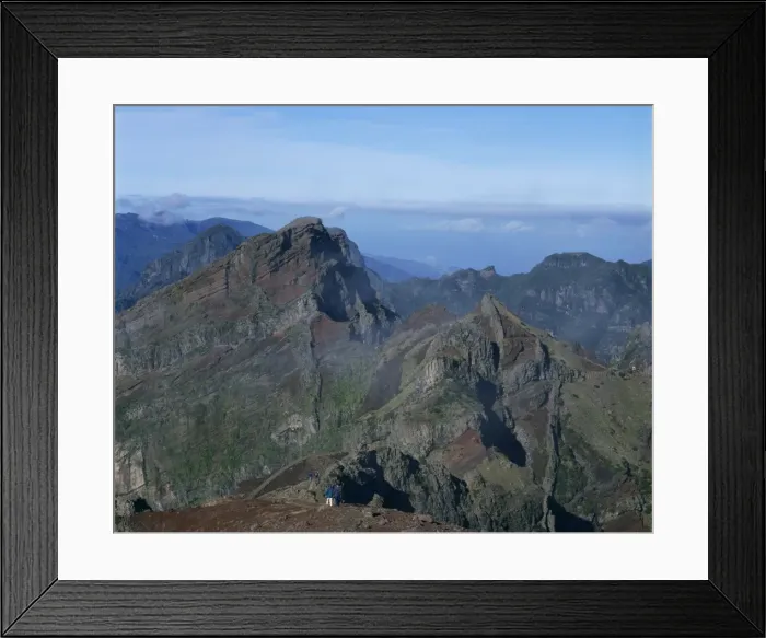 Framed Print : Walkers below the Pico Ruivo Framed Print : Walkers below the Pico Ruivo