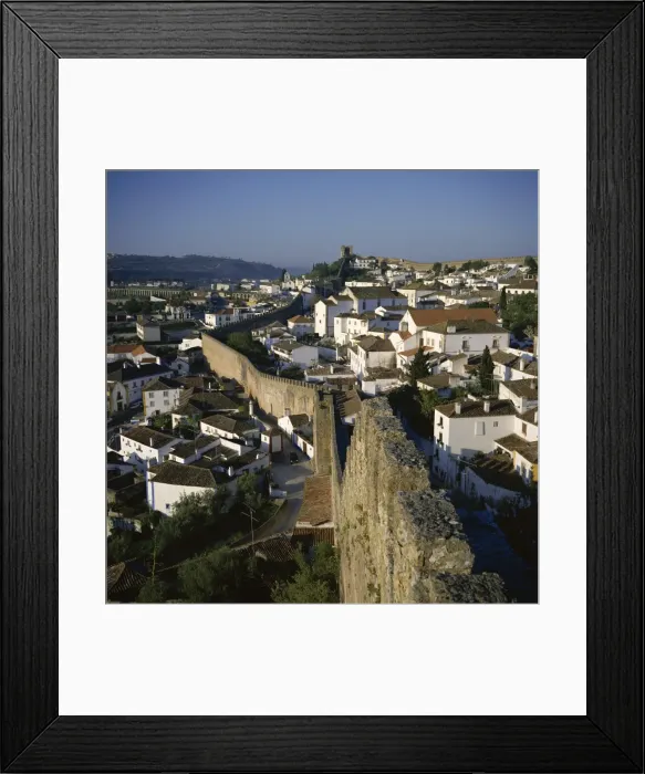 Framed Print : Walled medieval town
